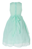 Olivia Koo Yoryu Chiffon Asymmetric Ruffled Flower Girl Dress Mint