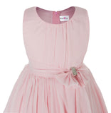 Olivia Koo Yoryu Chiffon Asymmetric Ruffled Flower Girl Dress Pink