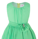 Olivia Koo Yoryu Chiffon Asymmetric Ruffled Flower Girl Dress Lime