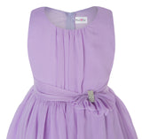 Olivia Koo Yoryu Chiffon Asymmetric Ruffled Flower Girl Dress Lilac