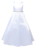 OLIVIA KOO Girls Graceful First Communion Pearl Trim Dress