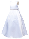 OLIVIA KOO Girls Graceful First Communion Pearl Trim Dress