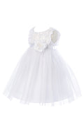 Lovely White Rosebud Bodice Infant Flower Girl Dresses