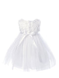 Lovely White Rosebud Bodice Infant Flower Girl Dresses