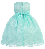 Jackie Floral Lace Infant Baby Flower Girl Dresses Mint