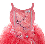 Princess Pageant Girl Dress Exquisite Sequins and Embroidery  Bodice Coral